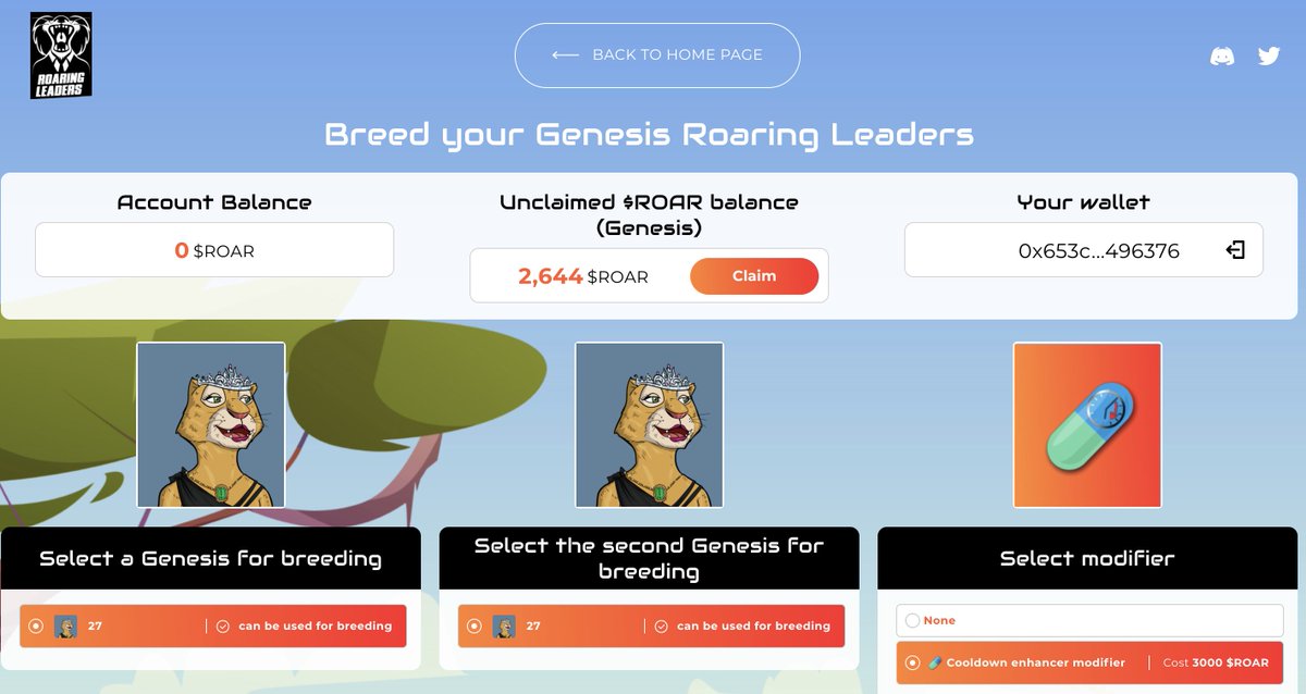 RoaringLeaders's tweet photo. π’Genesis Breeding Is Live!! π
Great news for all the Genesis RL #NFTs holder: you can now breed for Genesis cubs!π¦
π₯³Don't forget these Cubs are part of Genesis
@RoaringRoccstar with all the celebrities!πΎ
CheckOut: https://t.co/PG2uW5xfQO
#NFTCommunity #BreedingIsComing https://t.co/kej8lwXLtS