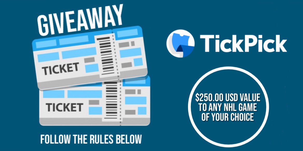hockey_db's tweet photo. 🚨NHL TICKET GIVEAWAY🚨 

We’ve teamed up with @TickPick to giveaway a pair of #NHL tickets to a game of your choice!
(Value worth $250 USD) 

To enter:
1. Follow @TickPick 
2. LIKE &amp; RT this tweet 
3. Reply with what team you’d like to see! 

Winner will be announced in 7 days! https://t.co/eS5mR4Vh6B