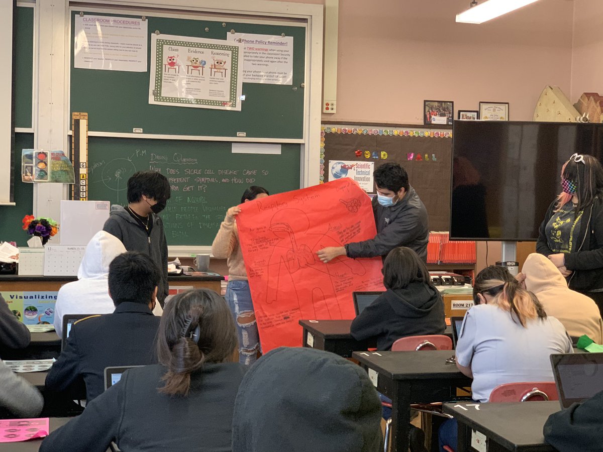 Reading &amp; learning about different body systems and how it is affected by sickle cell, then presenting their learnings to their classmates <a href="/CarlSchurzHS/">Schurz High School</a> #bodysystems