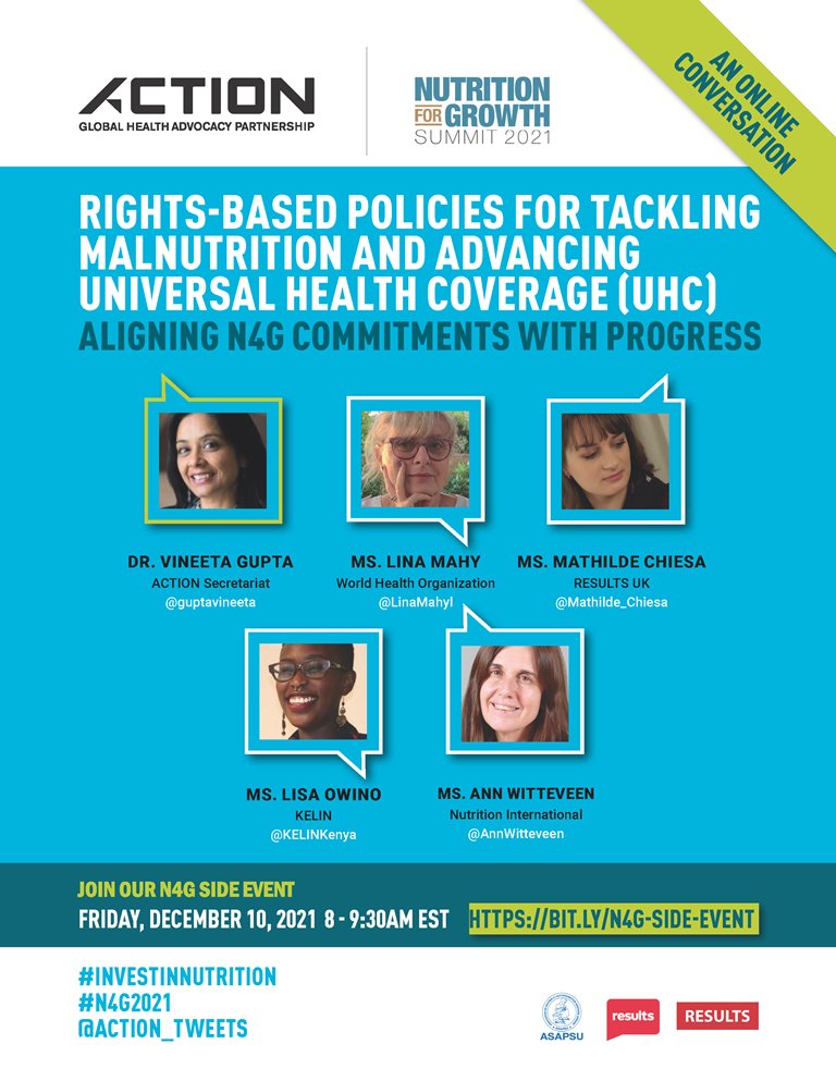 Rights-based policies for tackling malnutrition and advancing Universal Health Coverage (UHC): Aligning N4G commitments with progress
Join our N4G side event