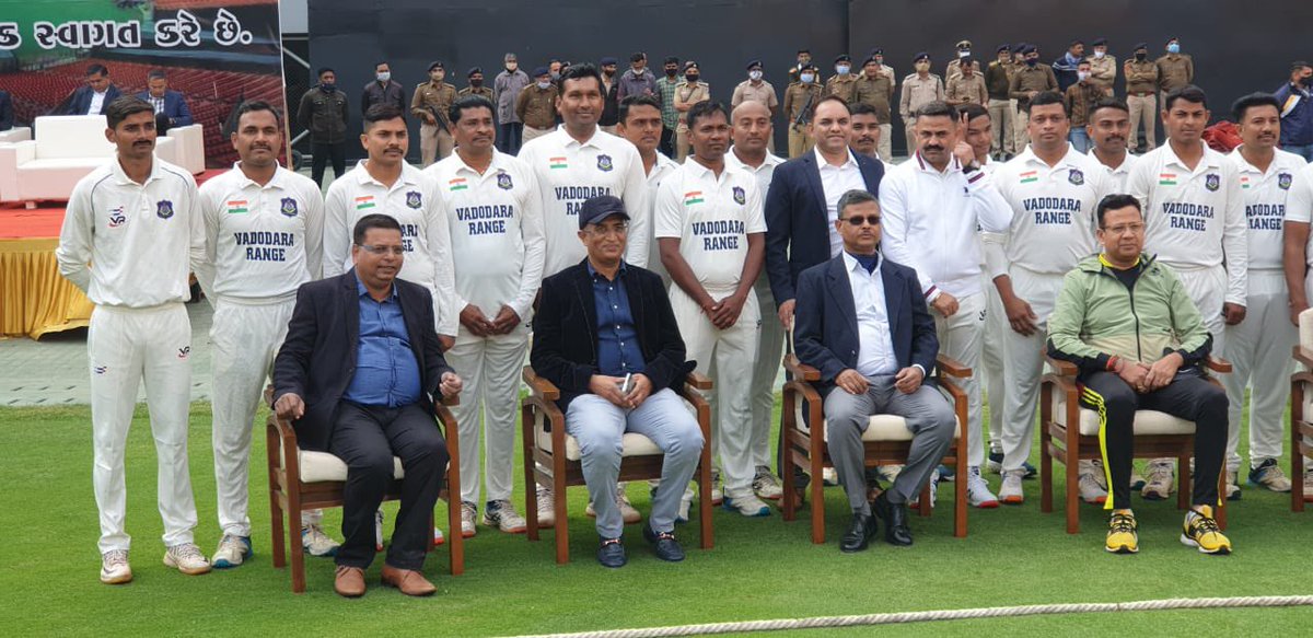 AjayChoudharyIN's tweet photo. DGP Cup Final Cricket Match at Narendra Modi Stadiun Ahmedabad.

@AhmedabadPolice @sanghaviharsh @dgpgujarat @ashishbhatiaips @GujaratPolice @BCCI @GCAMotera @VadRuralPolice https://t.co/e8WP2ZNH9P