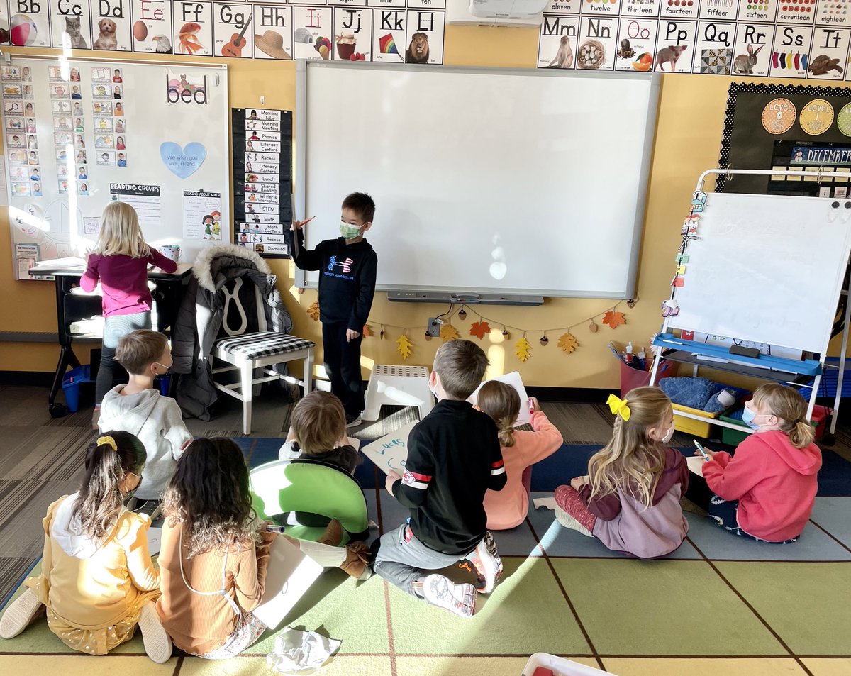 You know <a href="/BVWolfSprings/">Wolf Springs Elementary</a> is a great place to be Kindergarteners want to “play teacher” right when they get to school! 🥰💚💙