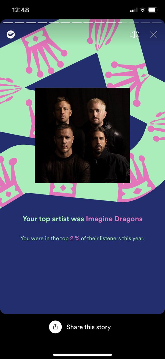BitOfMischief's tweet photo. I was in the top 2% of listeners for @Imaginedragons ! #spotifywrapped2021 #imaginedragons https://t.co/kojRQ9VXa0