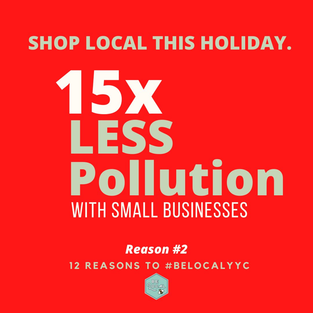 belocal_yyc's tweet photo. #12DaysofLocal
REASON #2: Local businesses pollute 15 times less than big brands! https://t.co/9k9pNenjCm