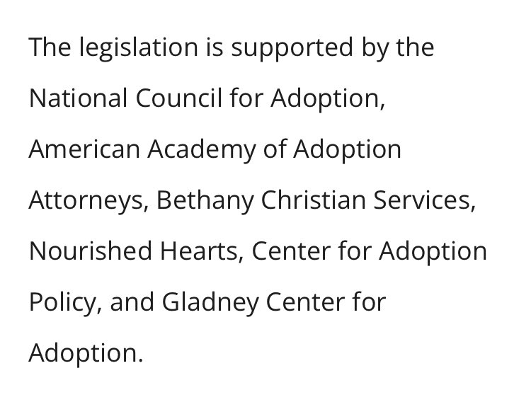 adopteelaw's tweet photo. Hoo boy. Iโm reading a bill tonight that has this exclusive collection of supporters. https://t.co/HV3SPjS8bw