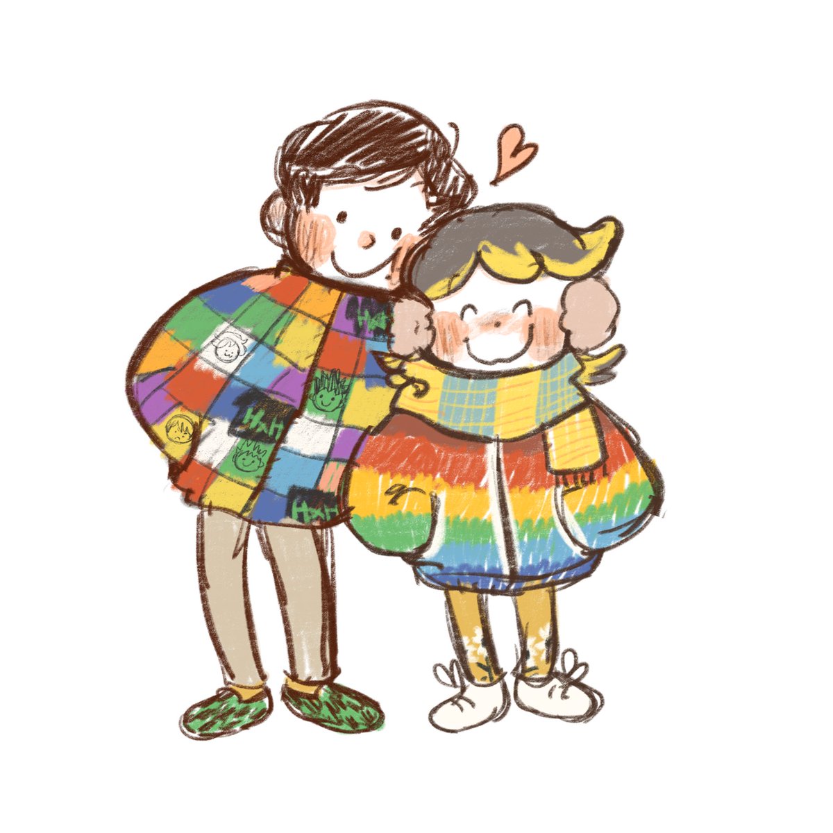 we are both very colorful this winter 🌈