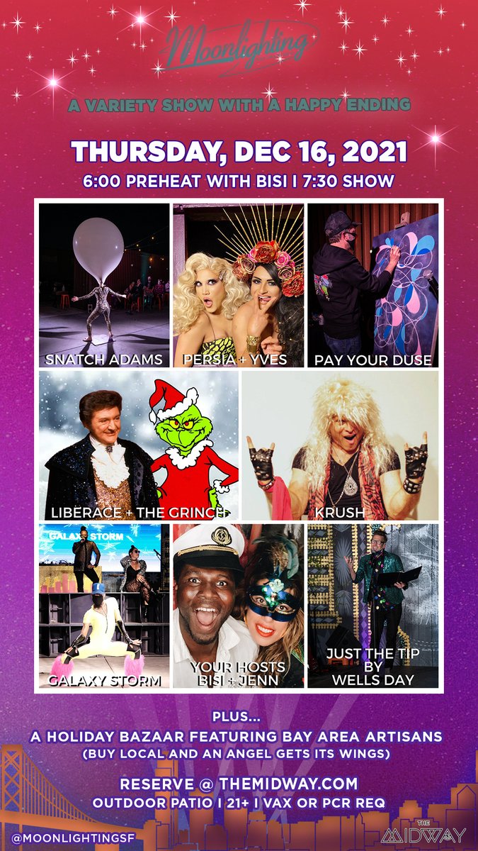 Hope you can dash your way through the city and onto the patio of @TheMidwaysf to join us for cheer and merriment at our annual Moonlighting Your Mistletoes! tixr.com/groups/midways…