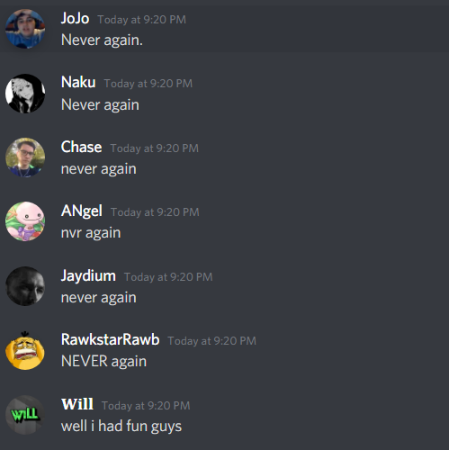 DynamicOW's tweet image. Never again.