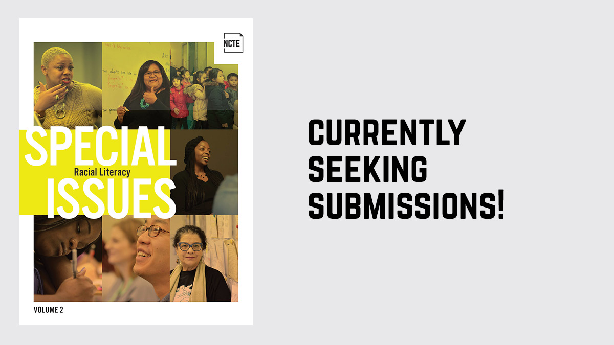 ncte's tweet photo. We’re looking for essays for the upcoming book on Racial Literacies for Youth. Read call here: https://t.co/olT2QSeqAJ https://t.co/b7i3oa5VHu