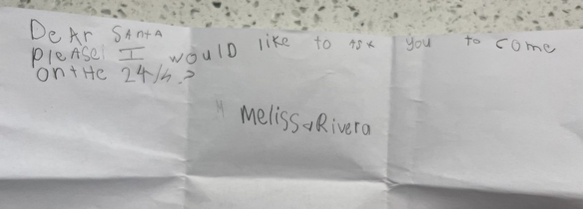 RiveraSurgical's tweet photo. Not work related but a story of sibling love.  Older sisters are from previous marriage… little ones heartbroken they weren’t gonna down Christmas together.  Santa answered their letters #FamilyFirst https://t.co/YDWZP3QrQV