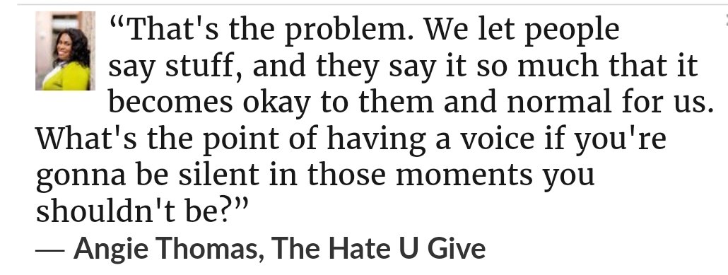 Angie Thomas, from The Hate U Give

#ThisIsAmerica https://t.co/CZbhbT7iW8