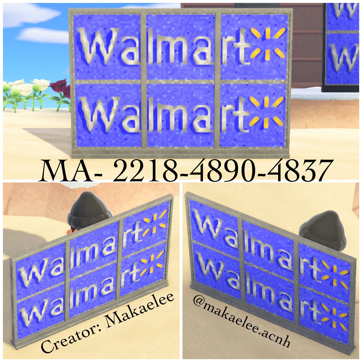 edgy__queen's tweet photo. My Walmart design is finished and posted! #acnh #AnimalCrossingDesign #animalcrossingnewhorizonsdesgins #acnhqr #acnhcustomdesign #creatorcode #acnhcreatorcode #ACNHDesigns #ACNH #acnhinspo Instagram: makaelee.acnh https://t.co/IoJRPNP8Q5