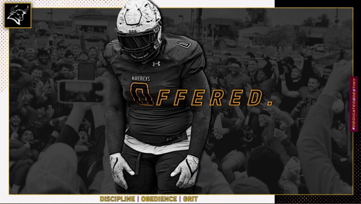 BRankins7's tweet photo. After a great talk with @coachmac_22 I’m blessed to receive my first offer from Coloroda Mesa Unversity. @CMUMavsFootball #GodIsGood https://t.co/XmrNdv5JVa