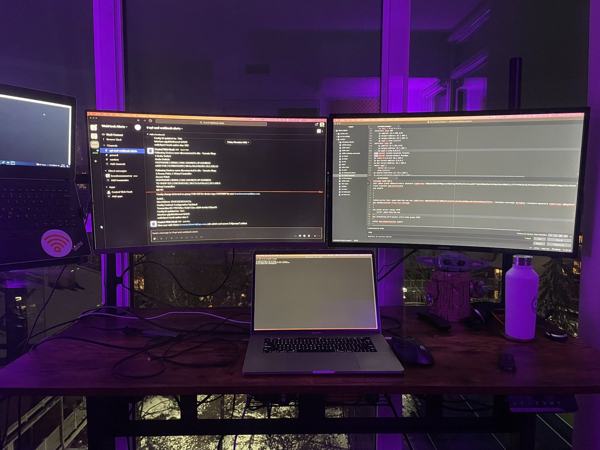 I decided to give up on cable management, port-access demo means there’s stuff everywhere, but the office is looking better