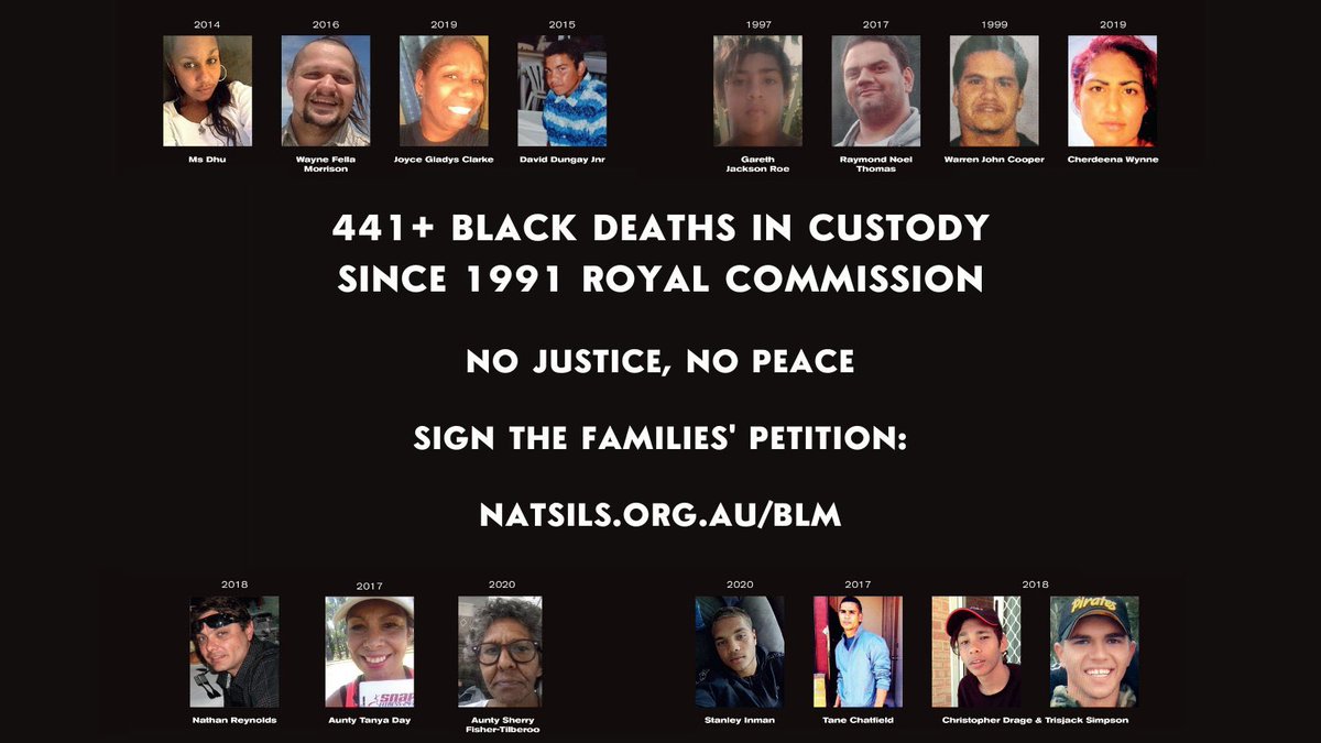 Grassroots_PTR's tweet photo. 480+ BLACK DEATHS IN CUSTODY SINCE 1991 ROYAL COMMISSION

Sign the families’ petition:
https://t.co/sFa8bB6oV0

Live stream from Naarm soon https://t.co/Ws6jdctZKn