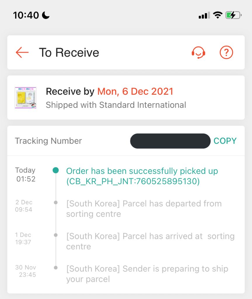 snhauls's tweet image. #snupdates 📮

this is currently the update on shopee, so expect i will receive it tomorrow or on the other day, ill update again nalang if ever thank u sm!!
