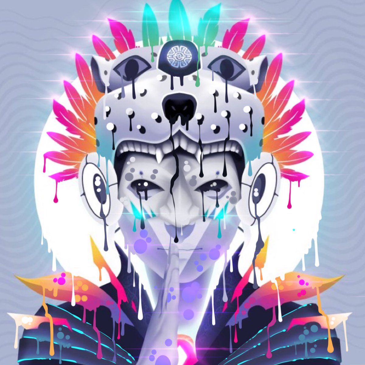 MnCloud9's tweet photo. The first ever Drippy Derivative @NeonPantheonNFT it's so damn good 🤤 @TebachETH you're a legend I can't thank you enough this 🙏🙏🙏 https://t.co/nRAgFCvwX9