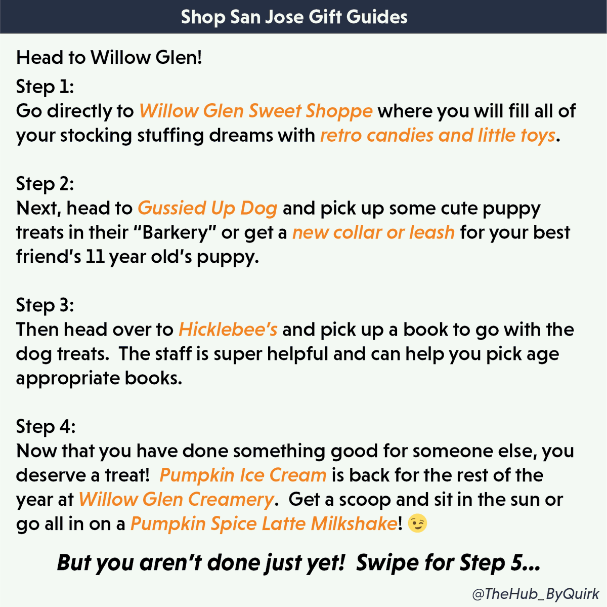 TheHub_ByQuirk's tweet photo. #ShopLocalSJ Gift Guide #3 is here!  This time in the beautiful @dwtnwillowglen!

#SanJose #WillowGlen #SJGiftGuide @Willoglenyogurt @ChromaticCoffee @Hicklebees @sliccardo @SJD6CA @SupEllenberg @sjeconomy https://t.co/Ac2qKR675X