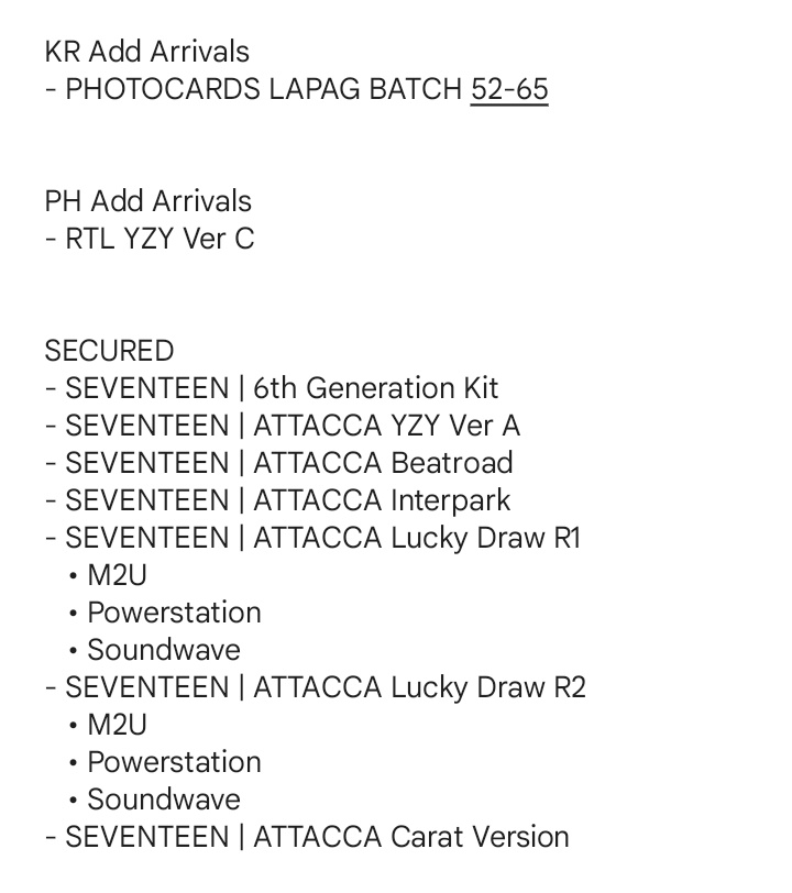 yourchoiceph_'s tweet photo. #ChoiceKoUpdates
Mass update as of 12.03.21
β’ ongoing shipment
β’ kr add arrivals
β’ secured orders
re: rugger shirt pc no further updates from weverse https://t.co/wzFuLcZkgz