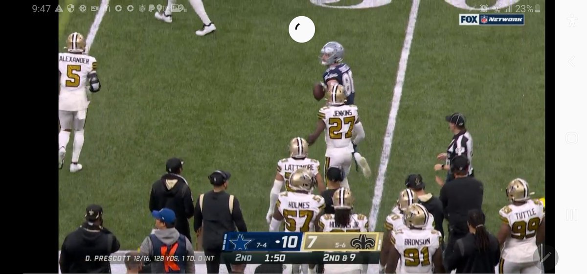 ChadwickPointer's tweet photo. @NFLonFOX @NFL  is it possible in 2021 to see a player making a play on the sideline, live. Or is 1985 view all we got? https://t.co/7kMT4GkBv9
