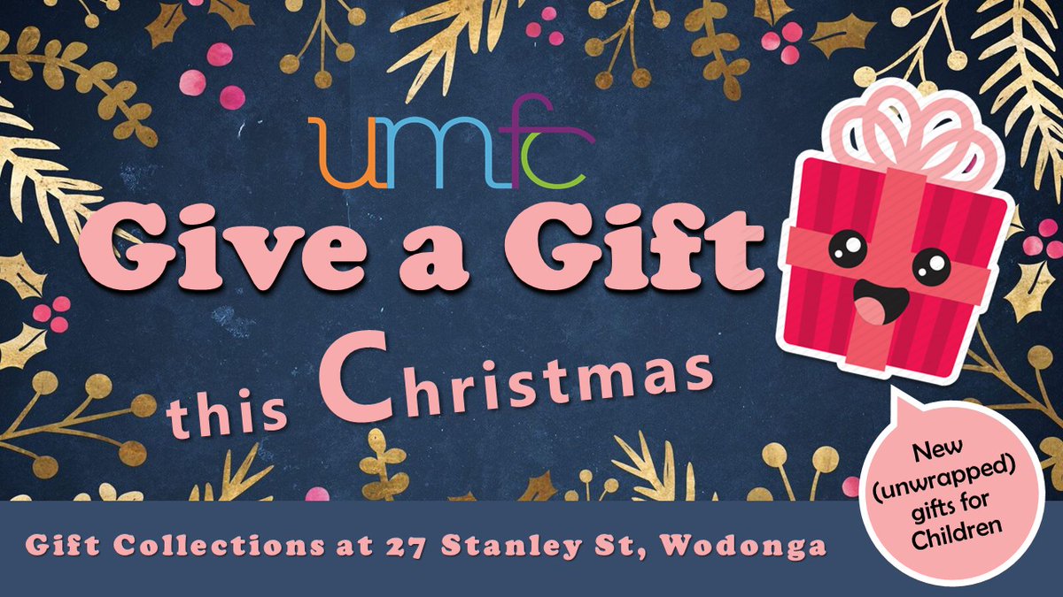 umfc's tweet photo. Enjoy your Christmas that little bit more by placing a gift under someone else's tree. Unwrapped gifts for local disadvantaged children gratefully accepted at UMFC's office on Stanley Street. ☺️ https://t.co/HaKI5rFweg