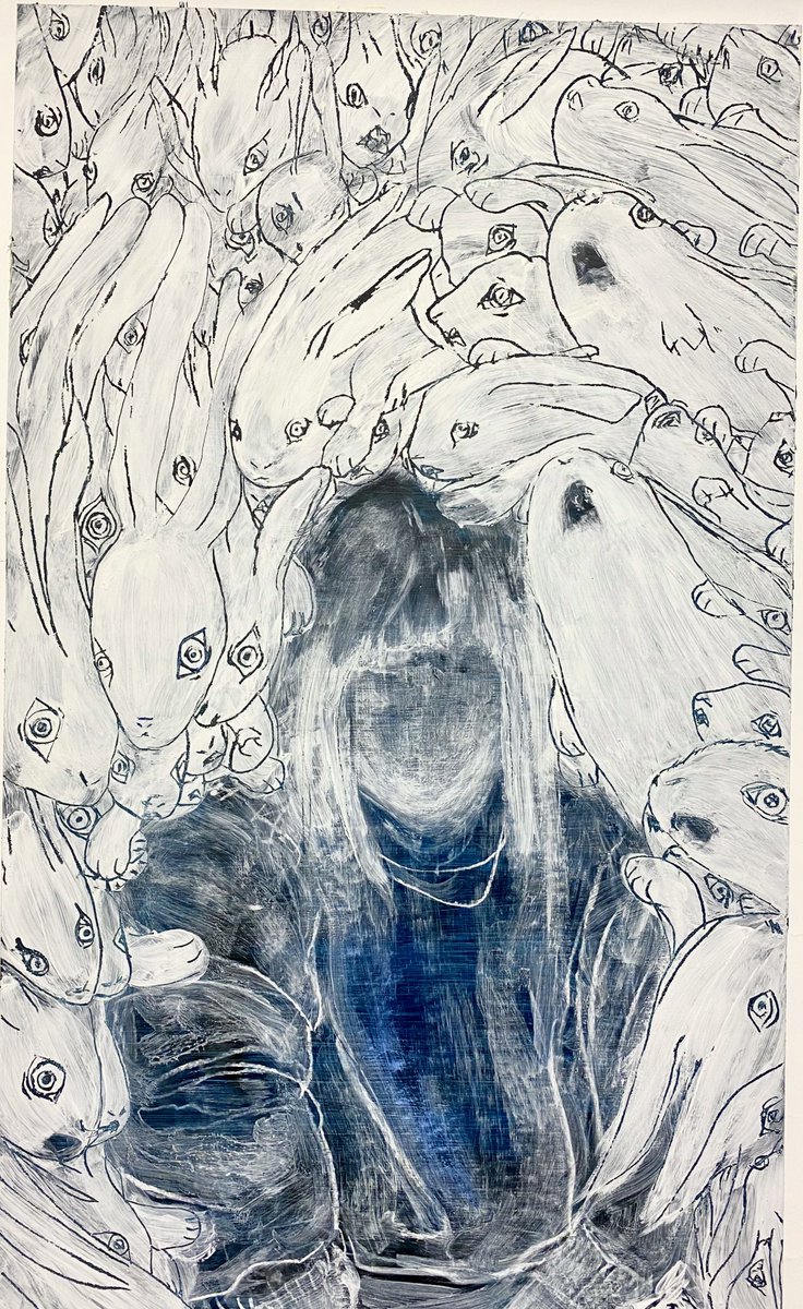 sasponella's tweet photo. Part of a Recent painting that I haven’t titled yet https://t.co/09UJTr3EDq