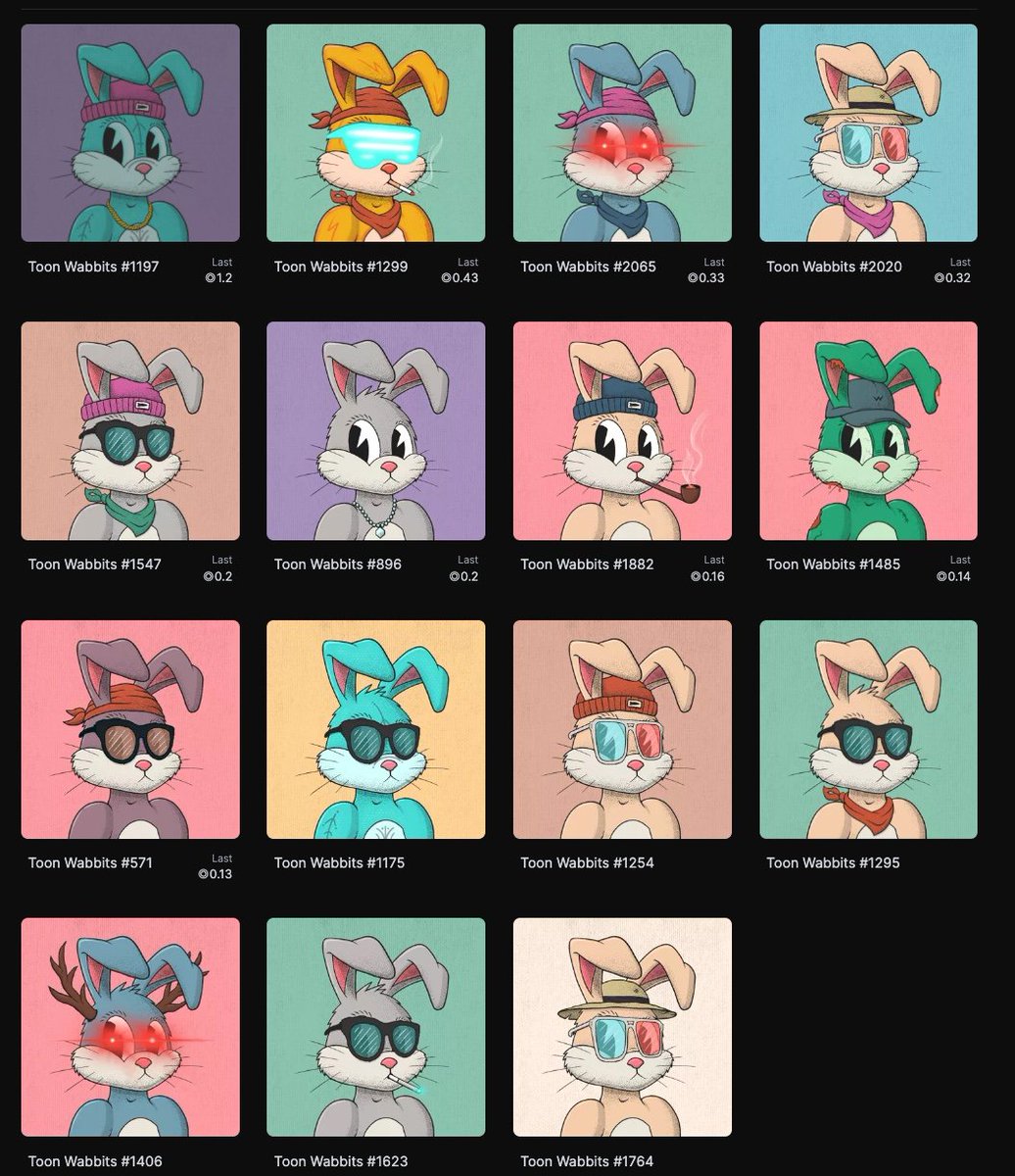 Manos de Diamante (@crypt0arg) on Twitter photo DONT SLEEP ON TOON WABBITS!
<a href="/SolWabbits/">Wabbits | ๐ฐ</a>
alpha.art/collection/tooโฆ
๐๐๐๐๐๐ DONT SLEEP ON TOON WABBITS!
<a href="/SolWabbits/">Wabbits | ๐ฐ</a>
alpha.art/collection/tooโฆ
๐๐๐๐๐๐