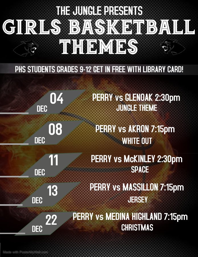 PHS News (@thephsnews) on Twitter photo Home openers for <a href="/PerryGirlsBBall/">PHS Girls Basketball</a> and <a href="/MassPerryBBall/">Perry Boys Basketball</a> this weekend. Show up and be loud!! Themes listed for games! <a href="/phsjungle1/">The Jungle</a> <a href="/PerryAthletics/">Perry Athletics</a> @PERRYHS_ Home openers for <a href="/PerryGirlsBBall/">PHS Girls Basketball</a> and <a href="/MassPerryBBall/">Perry Boys Basketball</a> this weekend. Show up and be loud!! Themes listed for games! <a href="/phsjungle1/">The Jungle</a> <a href="/PerryAthletics/">Perry Athletics</a> @PERRYHS_