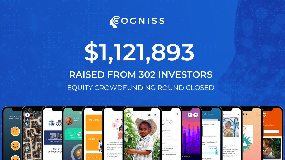 $1.1M raised! These funds will enable us to expand our operations and help even more people build impactful apps on Cogniss.
Thanks to our 302 new investors, our customers and our partners in this journey @onmarket_ @glideagency @ACAgencyAU @trapdoorVideo. 
#nocode #impactstartup