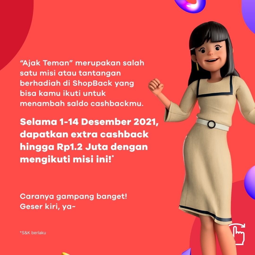 ShopBackID's tweet photo. Ikutan โAjak Temanโ bisa dapet ๐๐ฎ๐๐ต๐ฏ๐ฎ๐ฐ๐ธ ๐/๐ฑ ๐ฅ๐ฝ๐ญ.๐ฎ ๐๐๐๐ฎ*? Iya kamu gak salah baca kok! ๐
Cek gambar di bawah buat tau caranya!
Download aplikasi ShopBack: https://t.co/DGlkOVwvnE
*S&K Berlaku
#MulaidariShopBack #Cashback #ShopBack #ShopBackShopFest
(1/2) https://t.co/SZnVXhcnI1