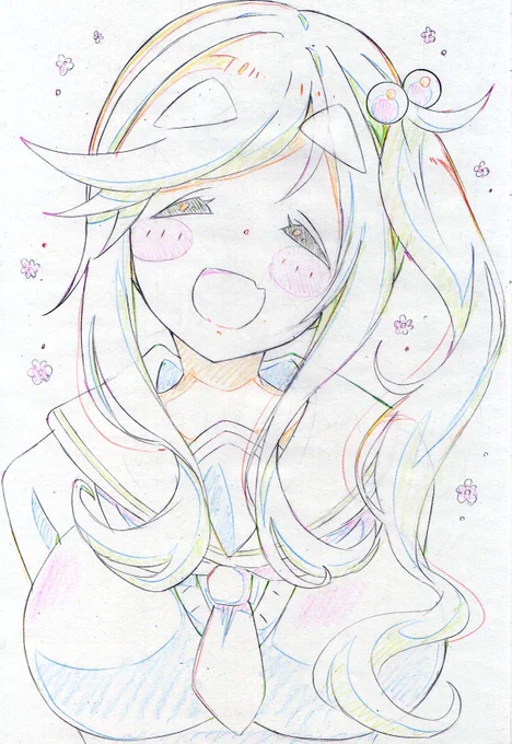 やっと落書きができた!気づけば12月!腰肩首痛い!!あおいちゃんの笑顔!来年はゆるキャン(劇)のお仕事あやかりたいです。 #ゆるキャン 