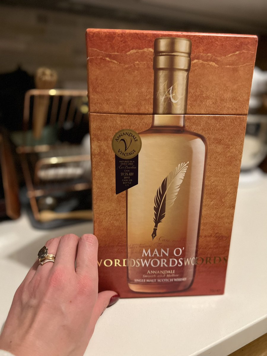 teressmichelle's tweet photo. @SamHeughan can’t wait to try this based on your recommendation! #ClandLandsAlmanac @AnnandaleDstlry #scotchwhisky https://t.co/wx8ntqTv2r