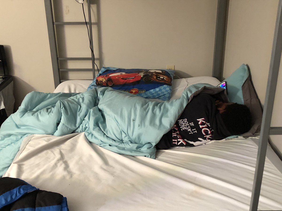 katieheil3's tweet photo. Just before 9pm, I knocked and entered 13 y/o’s room to remind him it’s about time for bed. Guess he didn’t need the reminder after all. Although I couldn’t reach the phone, I did turn the lights off for him. 🤣❤️
#FosterLove #GetTooAttached https://t.co/aljJy43c3S