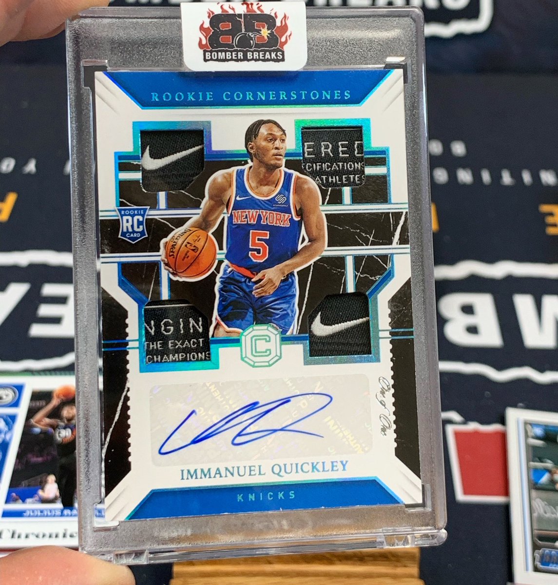 BomberBreaks's tweet photo. Filthy! π±
Immanuel Quickley 1/1 Rookie Cornerstones Quad Tag Auto booming out of our @paniniamerica Chronicles Basketball breaks! @IQ_GodSon
#boom #whodoyoucollect #rookie #knicks #newyork #nba #basketball #autograph #1of1 #laundrytag #groupbreaks #thehobby https://t.co/bORUEW33Ae