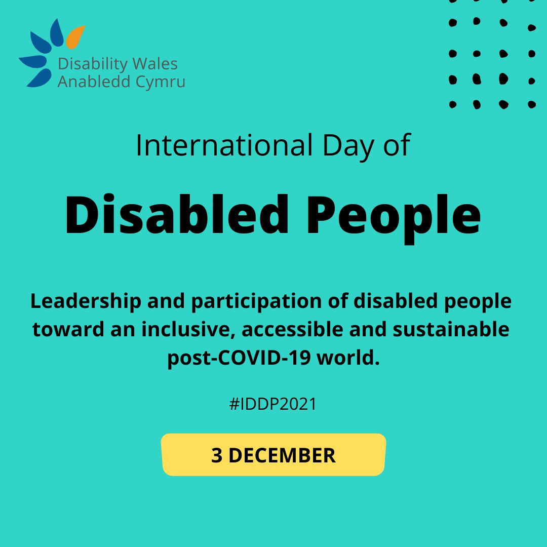 Happy International Day of Disabled People everyone!

Today is a day for promoting the rights and well-being of disabled people and to consider what an accessible &amp; inclusive future looks like to us.

So let's start the conversation. What are your hopes for the future? #IDDP2021