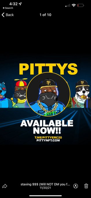 alphanftguru's tweet photo. Just got in $PITTYS amazing group don’t miss out!

https://t.co/ZRnivdED3m
https://t.co/cCEePds6i1

#nfts #nft https://t.co/Yu74idJhwX