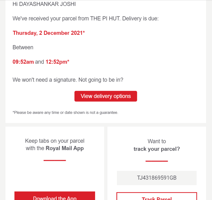 dmjoshi1's tweet photo. @RoyalMail kept me waiting the whole day yesterday with its Email . Its DM could'nt tell me why I did not get delivery. Today I got another https://t.co/fuBhOYESrn another Email this morning.  No word of regret abput keeping me waiting the whole day yesterday. https://t.co/wd2fRcgWAr