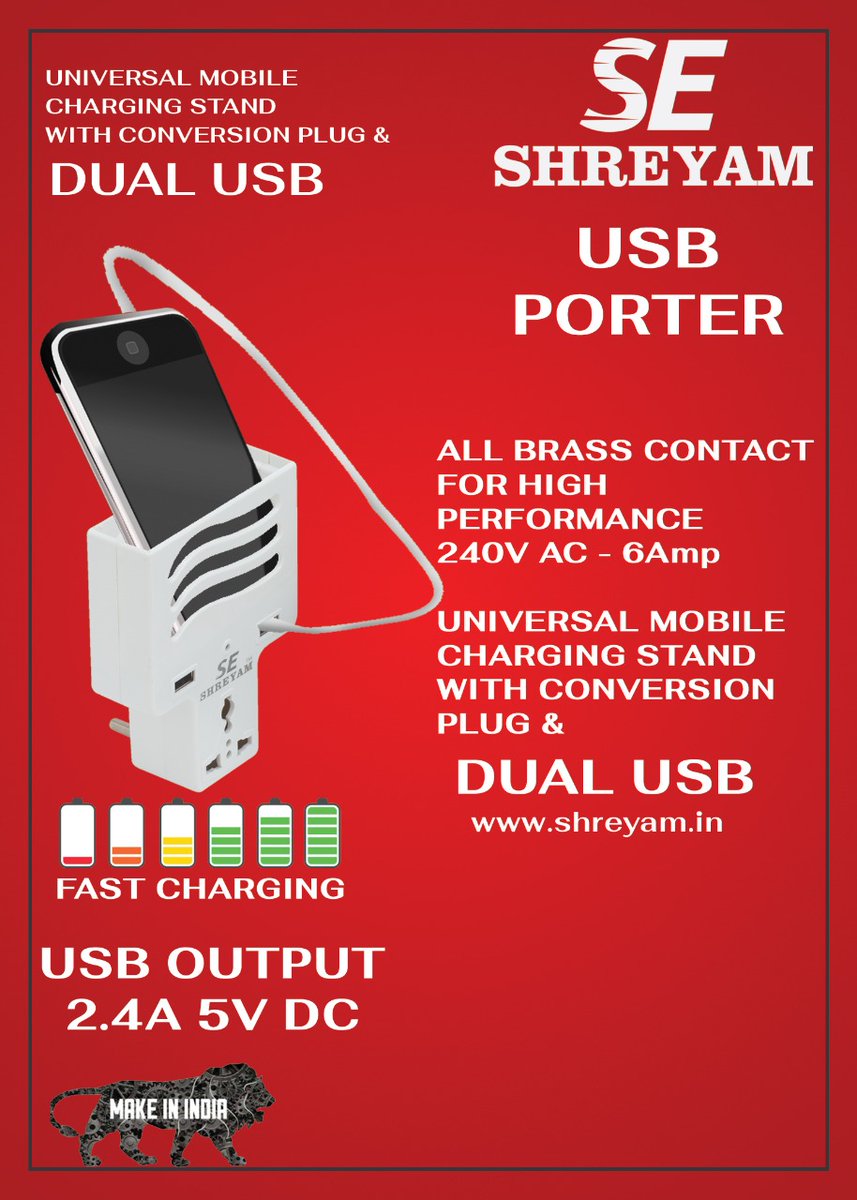 SE_Shreyam's tweet photo. Universal Mobile Fast Charging Stand Wall Holder with Conversion Plug &amp; Dual USB. Made from Lightweight &amp; High-Quality Plastic, designed to fit almost all sizes of smartphones.

.
#mobilecharger #mobilestand #chargingstand #compactstand #fastcharging #lightweight #shreyam https://t.co/MfxdTHzSN1