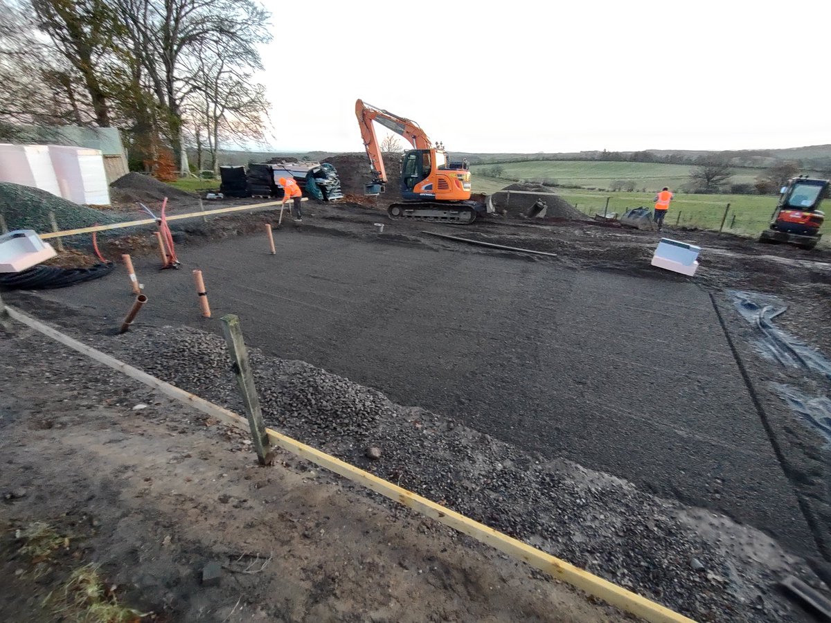 A lovely fresh start on site in Midlothian this morning. Happy to be working with Broatch Construction again on a new #Passivhaus @jonoahines