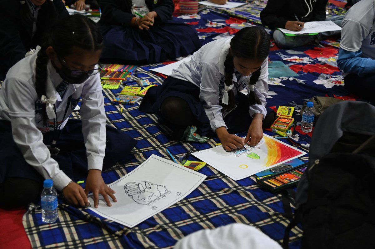 PIBGangtok's tweet photo. ▶️ Around 213 students participated in today’s State Level Painting Competition under National Awareness Campaign on Energy Conservation-2021 organised by @nhpcltd at Teesta Stage- V, Balutar East Sikkim
#SaveEnergySaveLife
#EnergyEfficientIndia
#PaintforEnergyEfficientIndia https://t.co/Qr11f2PUKt