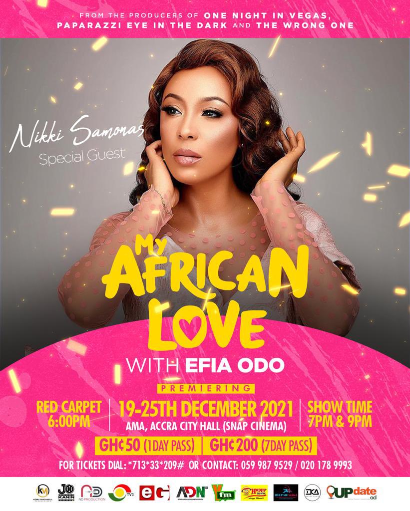 NEBASARK's tweet image. My African love with efia odo tv reality show with celebrities across the world premiering this December 19th-25th at snap cinema former AMA Hall Accra @Kobymaxwell @timtimmusic 🔥🔥 Grab your ticket fast