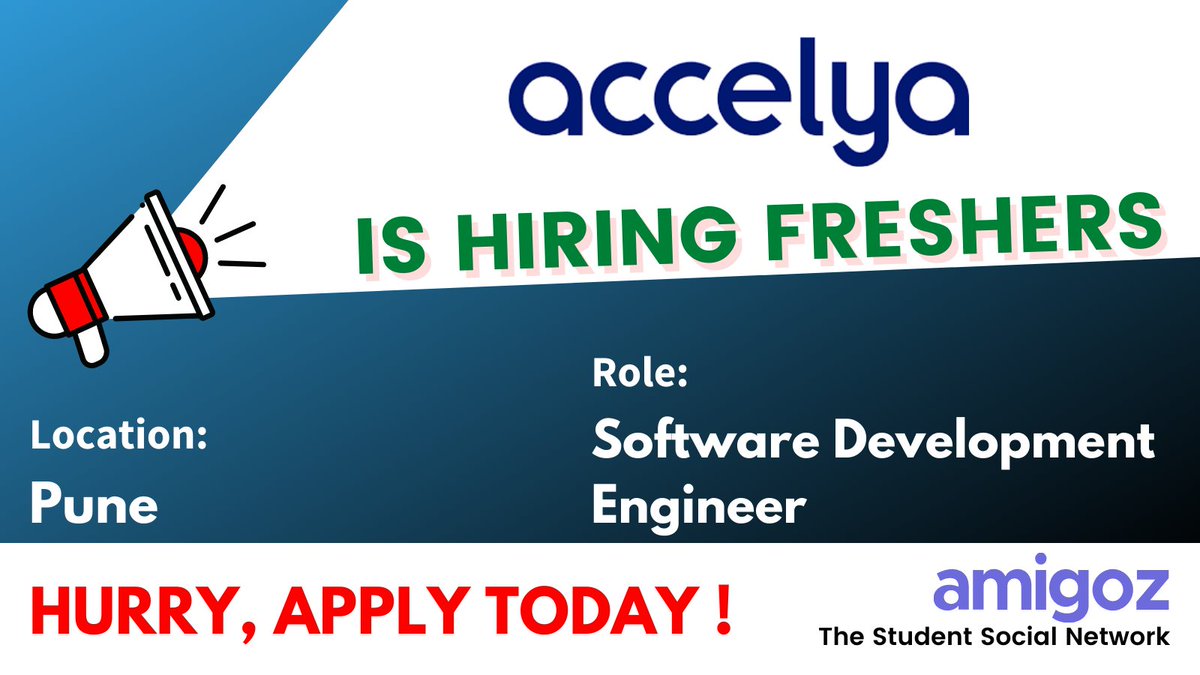 amigozapp's tweet photo. Accelya Is Hiring Software Development Engineer

Apply Here: https://t.co/ADupvFV3qQ https://t.co/7Fes53AEh9
