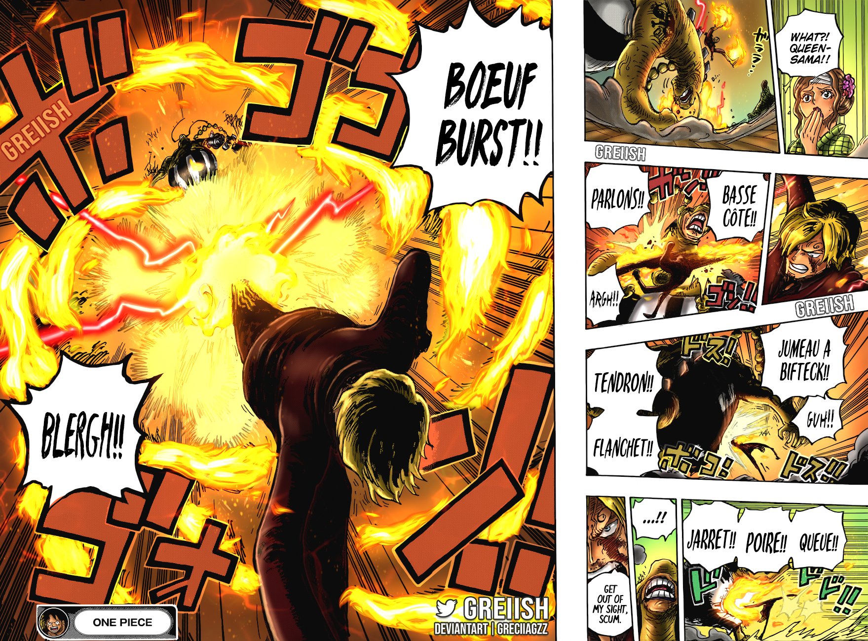 Laugh Tale on X: One Piece Chapter 1034 FULL SUMMARY! English  Sanji's  new power lightning Like Share And Subscribe 😊 #onepiece #onepiecespoilers  #onepiece1034 #onepiece1034spoilers #onepiecefullsummary  #onepiece1034fullsummary #sanjivsqueen