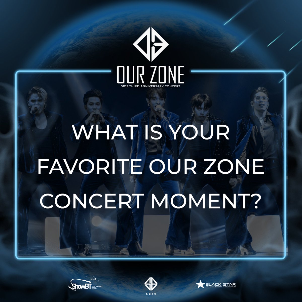 Hey A'TIN!

Which Our Zone moment do you want to see again? 💙

Watch #SB19's 3rd Anniversary concert replay on Dec 11-12, 11 AM PHT and Dec 25-26, 8 PM PHT!

🎟 Tickets are available at ktx.ph or at sb19ozone.com

#SB19OurZoneReplay