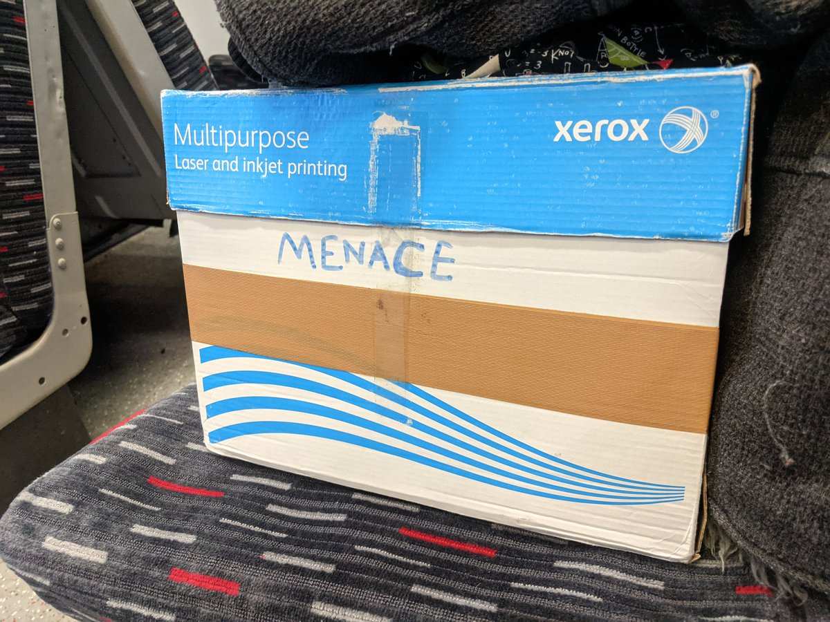 mscroggs's tweet image. On my way to London for #ComputerScienceinAction. No prizes for guessing what&apos;s in the box.