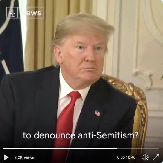 Two years ago British journalists asked Donald Trump to condemn Corbyn for not doing more to fight racism