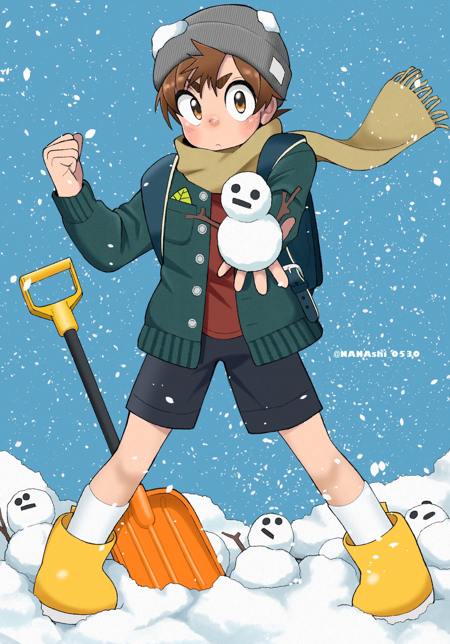 シマ 雪遊び イラスト Illustration T Co Ypsgoevkhq Twitter