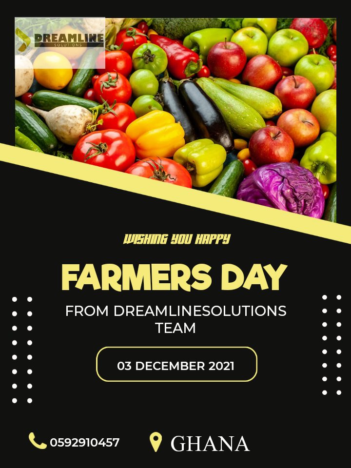 DREAMLINESOLUT1's tweet photo. Happy farmer's day #farmersday2021 #adwoasarfo https://t.co/QNikl9upv9