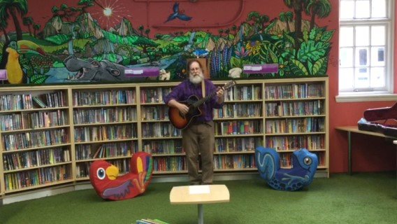 Today marks <a href="/AlClogston/">Albo</a> 300 session at Wimbledon library. His popular “Little Folk with Albo” has delighted both children &amp; adults since 2012. We’d like to say a big thank you to Albo for his support &amp; commitment these past 9 years &amp; we look forward to many more sessions.👏👏👏