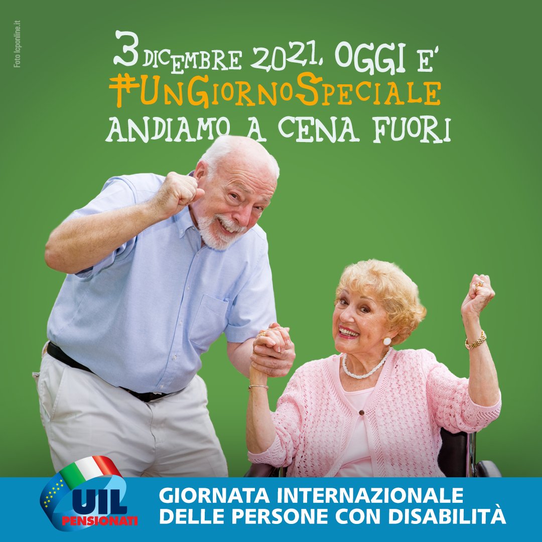 Uilpofficial's tweet photo. 3 Dicembre #giornatamondialedelladisabilita, la Uilp lancia la Campagna #UnGiornoSpeciale
Contro ogni barriera culturale, architettonica, cognitiva e sensoriale
👉https://t.co/Qg7zlZfSSv https://t.co/mphCK9dpWr